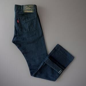 Rude Gallery Selvedge Jeans 30 Black Dark Wash Minimalist Made in Japan